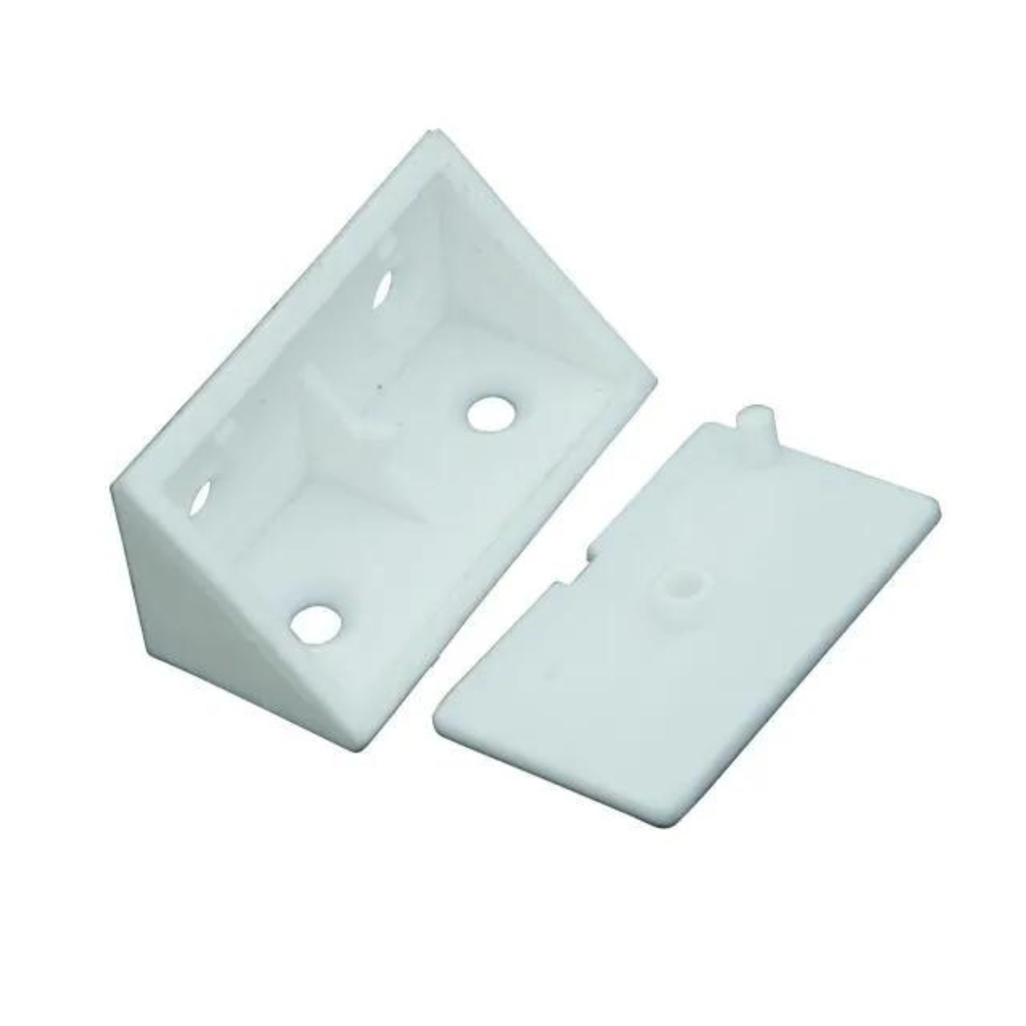 ROCO Prepack Double Bracket With Lids White ( 10 Per Pack )