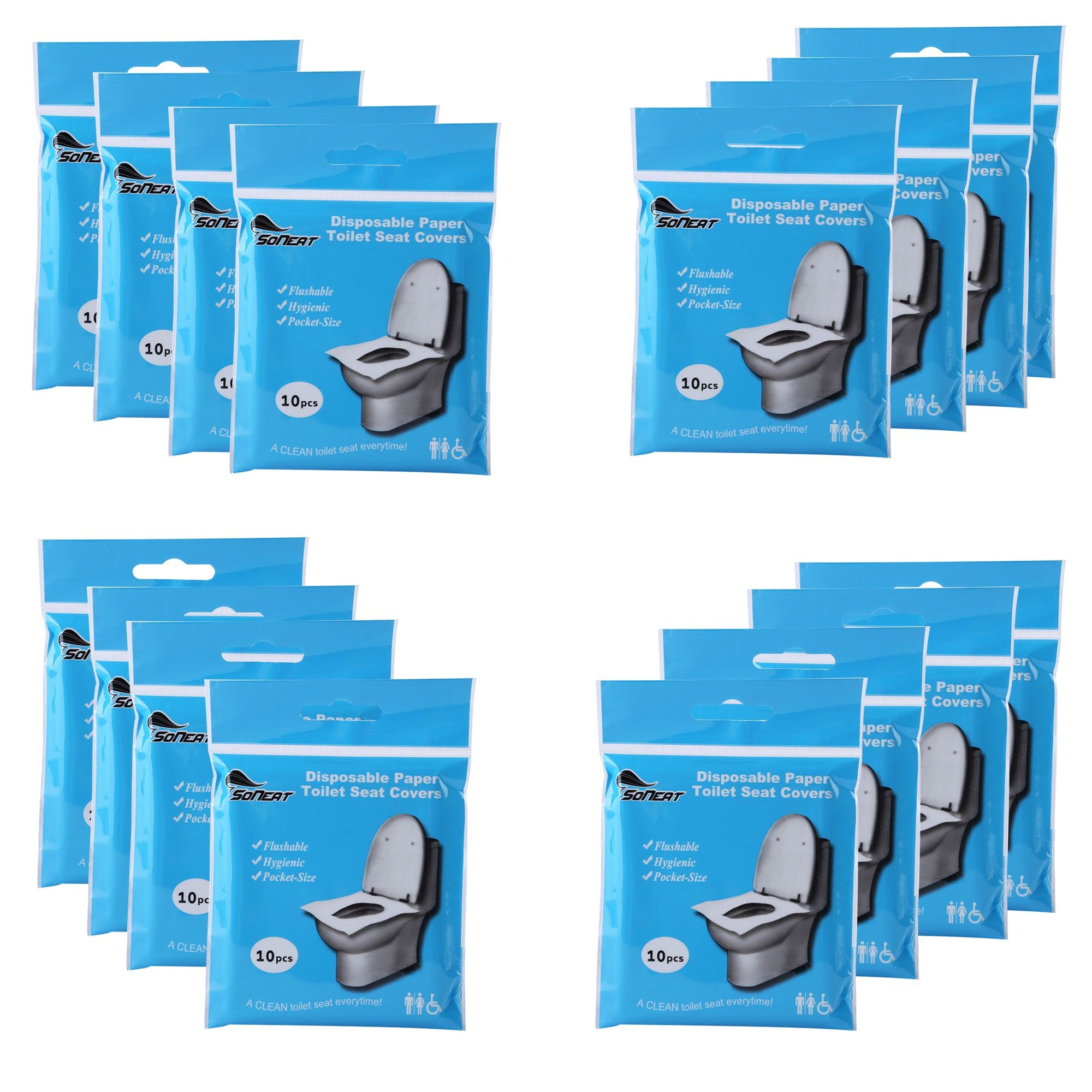 Disposable Paper Toilet Seat Covers 16 Packs of 10 Sheets | LEROY MERLIN  South Africa