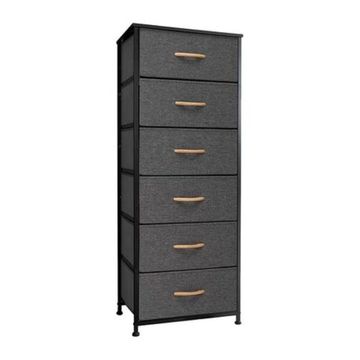6-Tier Fabric Storage Cabinet – Black Durable, Easy Assembly & Stylish Durable