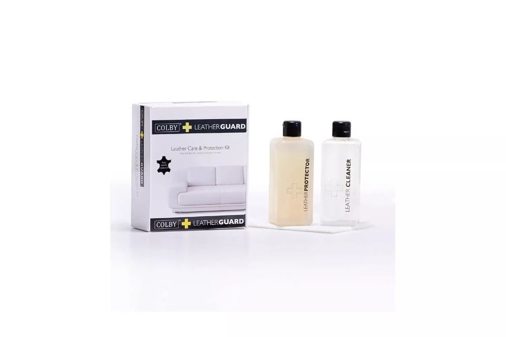 LeatherGuard Full Grain Leather Care Kit – Cleaner & Spray Protector for Absorbent Leather