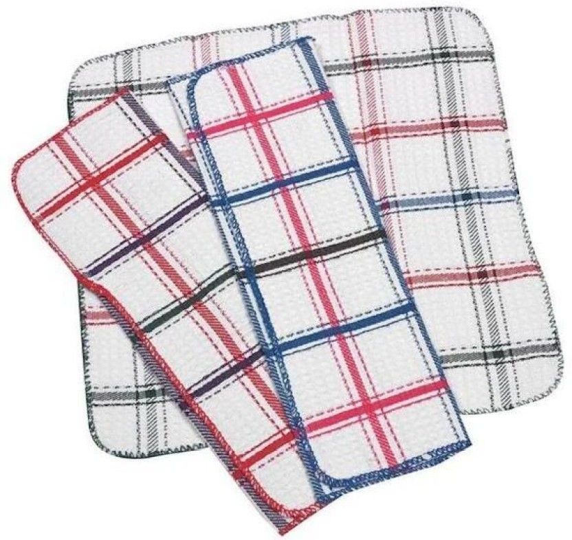 Soft Touch Soft Touch Waffle Dish Cloth Swabs - (Bulk 10 Pack-Heavy Duty) Wet and Dry Cotton Cleaning Cloth (10 Units)