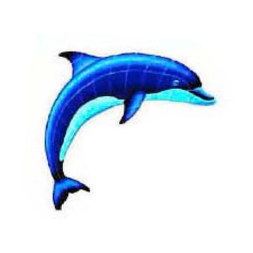 Printed Pool Motif on Tissue Paper - Dolphin Approx. 110cm x 80cm