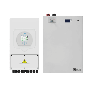Deye 5kW Hybrid Inverter and 10.6kWh Wall Mount LBSA Battery Combo WHITE