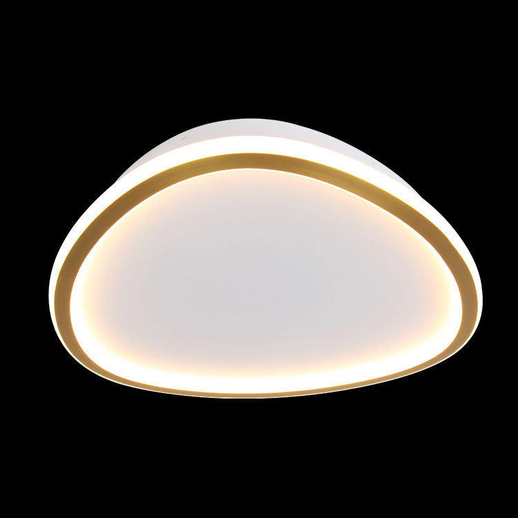 230v 72W LED Large Ovoid Gold 80cm Slim Ceiling Fitting