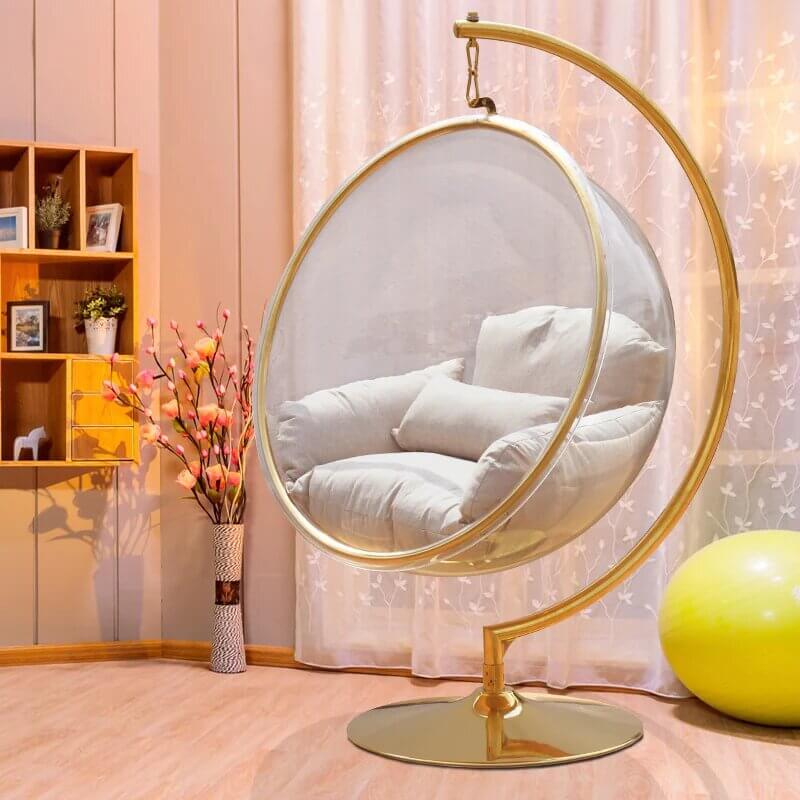 Bubble Transparent Swing Chair - Gold