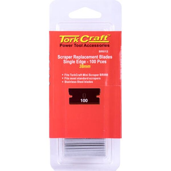 Scraper Replacement Blades 100Pc Per Pack 38Mm