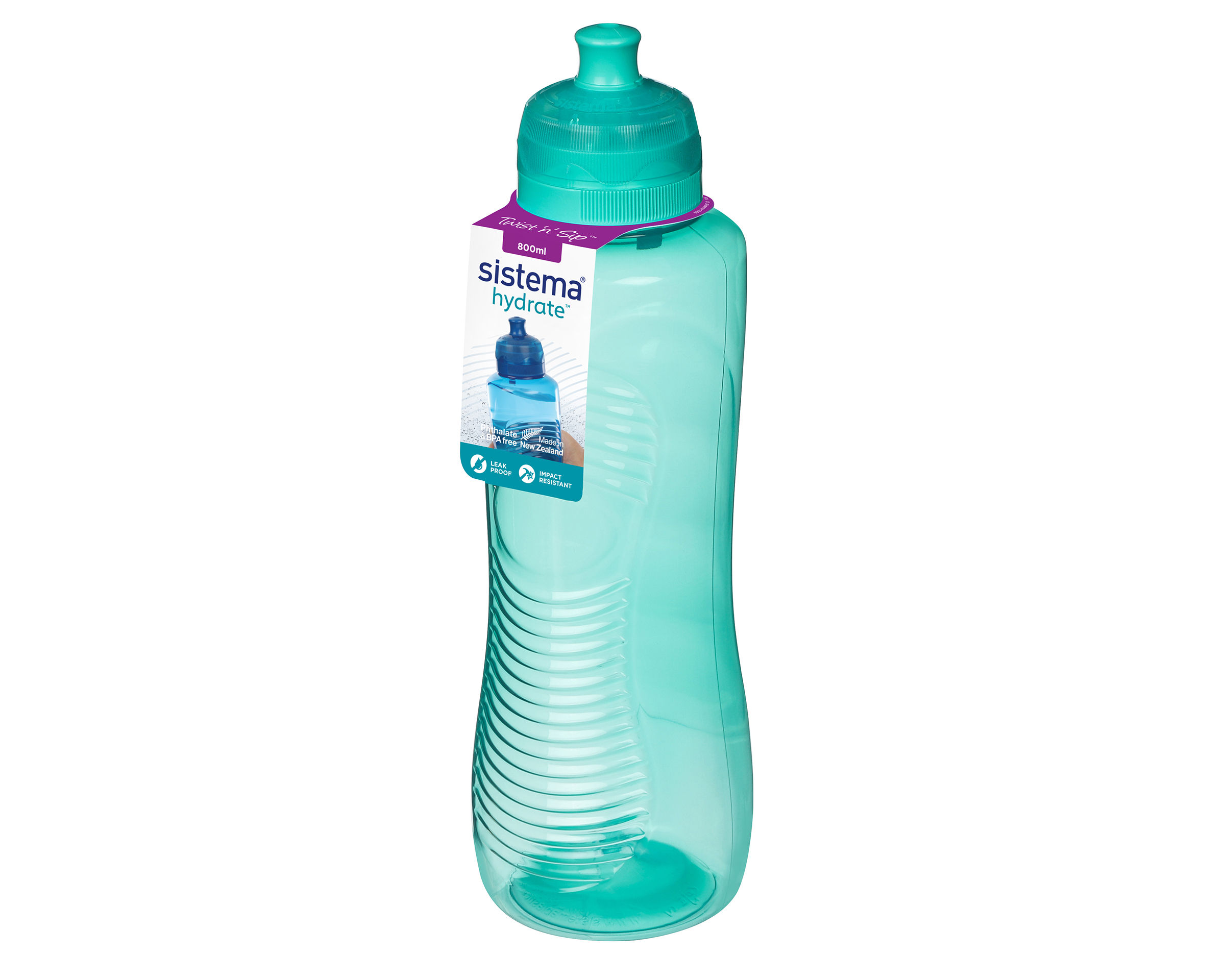 Sistema 800ml Gripper Bottle - Teal