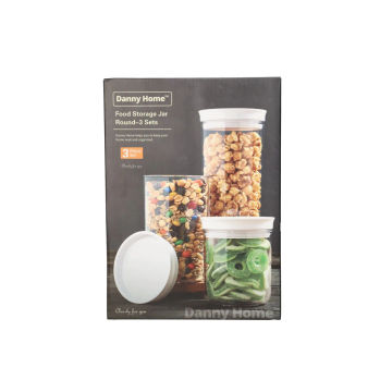 Round Food Storage Jar Set Set Of 3