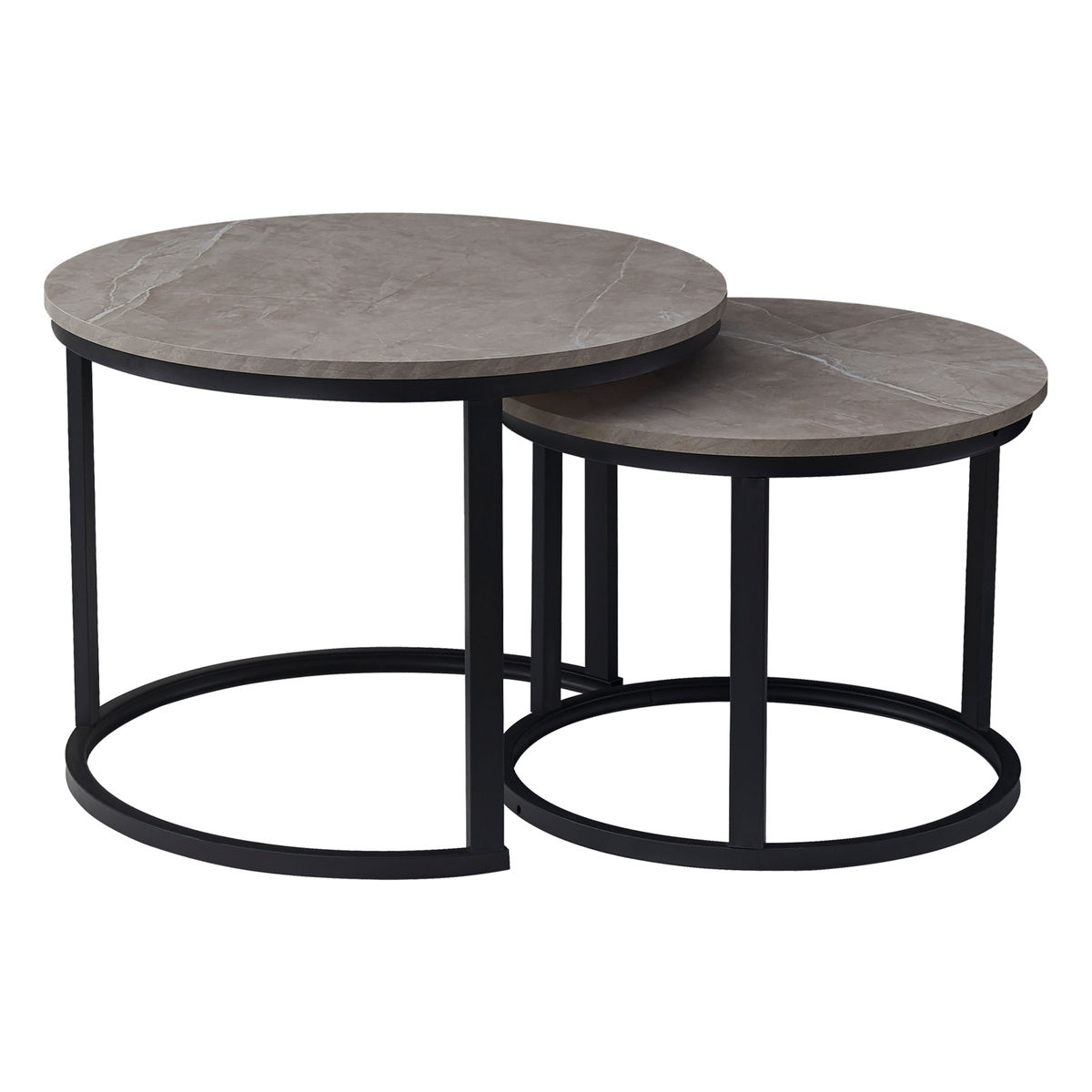2 Piece Extra Large Coffee Table Indus Series - Ash Grey