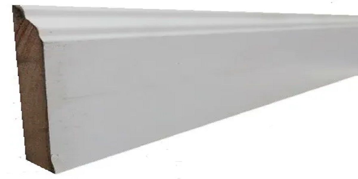 Skirting White Paintable MDF Wrapped 100mm x 14mm x 2400mm