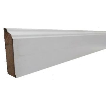 Skirting White Paintable MDF Wrapped 100mm x 14mm x 2400mm
