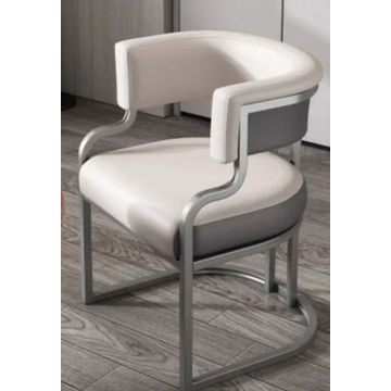 EFURN- KZ Glamour chair in silver frame for dining  room  or dressing room