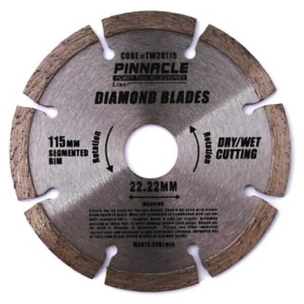 Diamond Blade Segmented 115Mm Pinnacle Brand