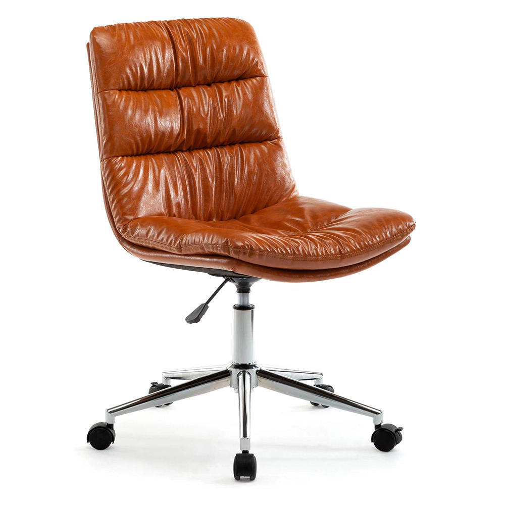 Amelia Swivel Office Chair Brown