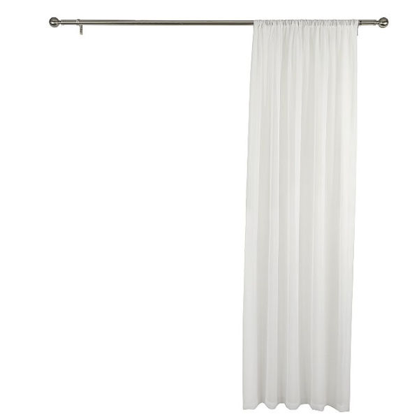 Voile Taped Curtain - White - 230 x 213 cm