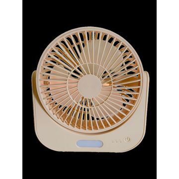 Rechargeable Desktop Circular Fan with Built-In LED Light