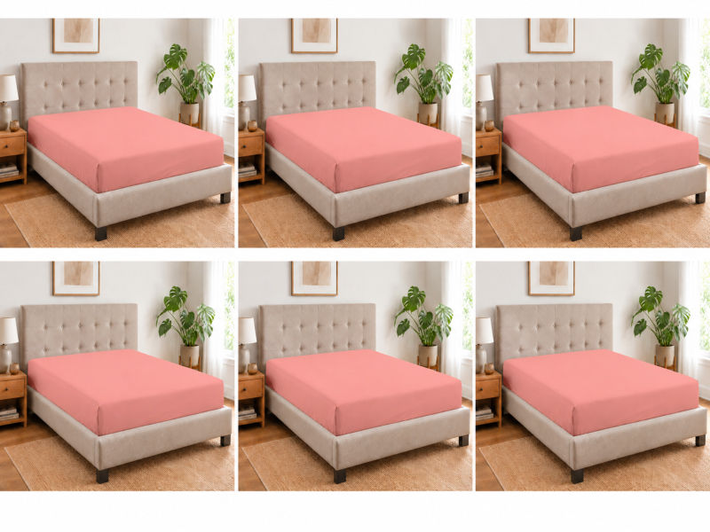 Everyday Collection Fitted Sheet - 90GSM - Old Rose - King XL (6pc)