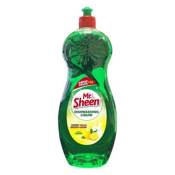 Mr Sheen Dishwashing Liquid Fresh Lemon 1.5L- 2 Pack