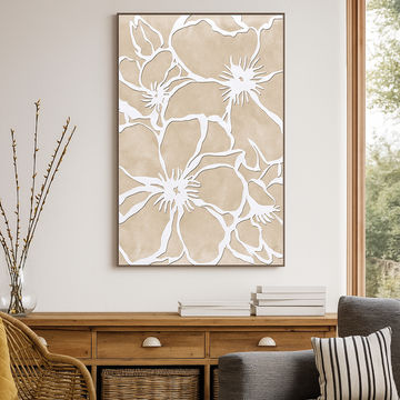 KC FURN – Neutral Garden Study 80x120cm Wall Art