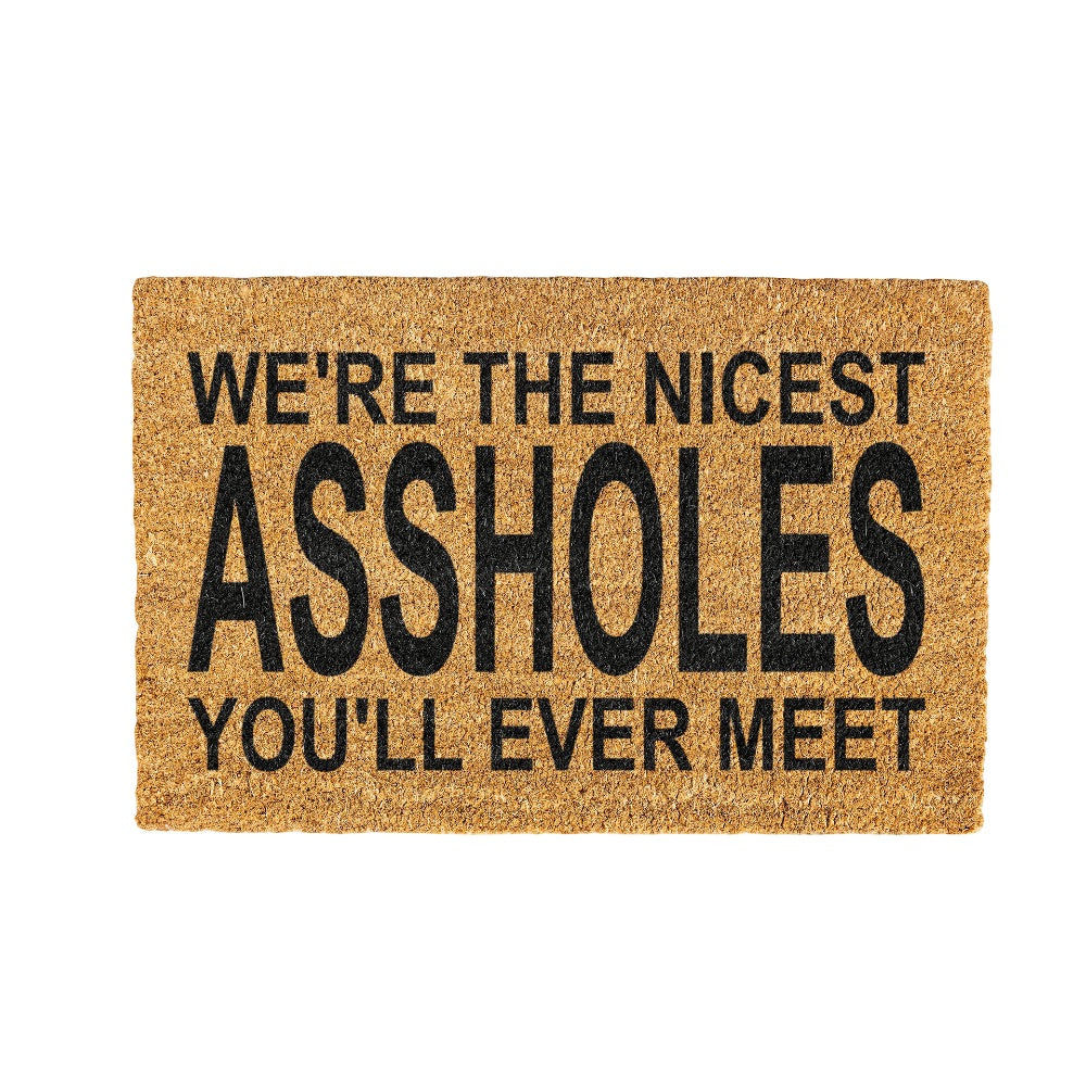 Assholes Coir Doormat Design 700 x 400 mm