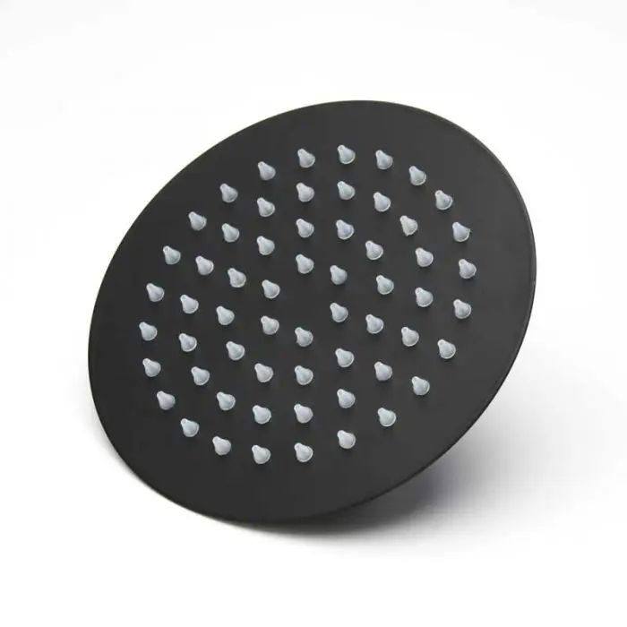 Woodly Shower Rose, Round, Black, 150mm
