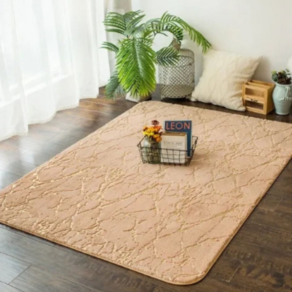 Nu Dekor - 3D Marble Design Carpet - 150 x 200cm - Camel