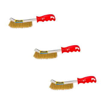 Brush wire w/brass plated bristles 3 Brushes
