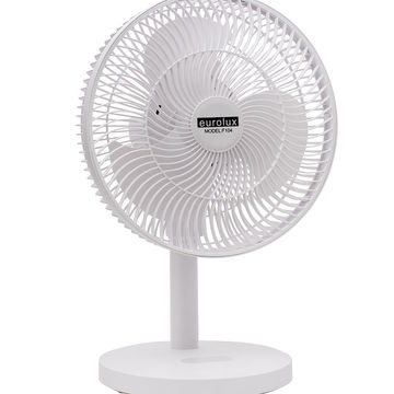 Rechargeable LED Desk Fan 3 Speed & Emergency Light White