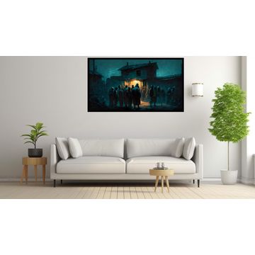 Canvas Wall Art - Fire in the night - B1027 - [120 x 80 cm]