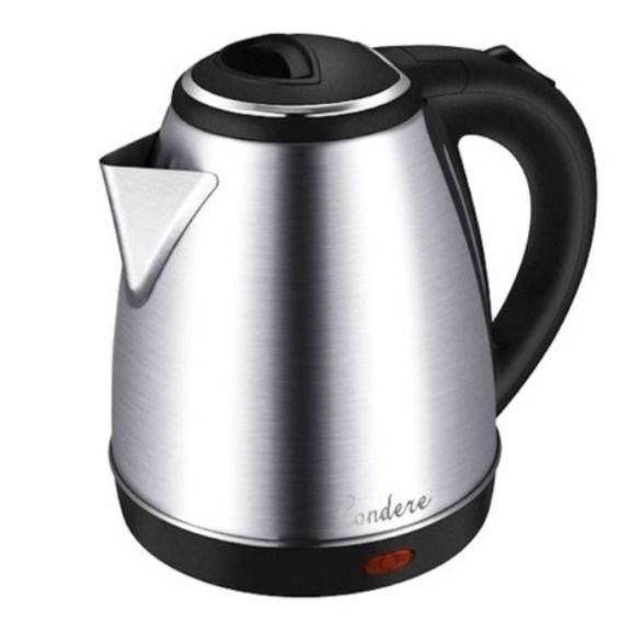 GE - Electric Kettle with Mechanical Control - Brushed Stainless Steel