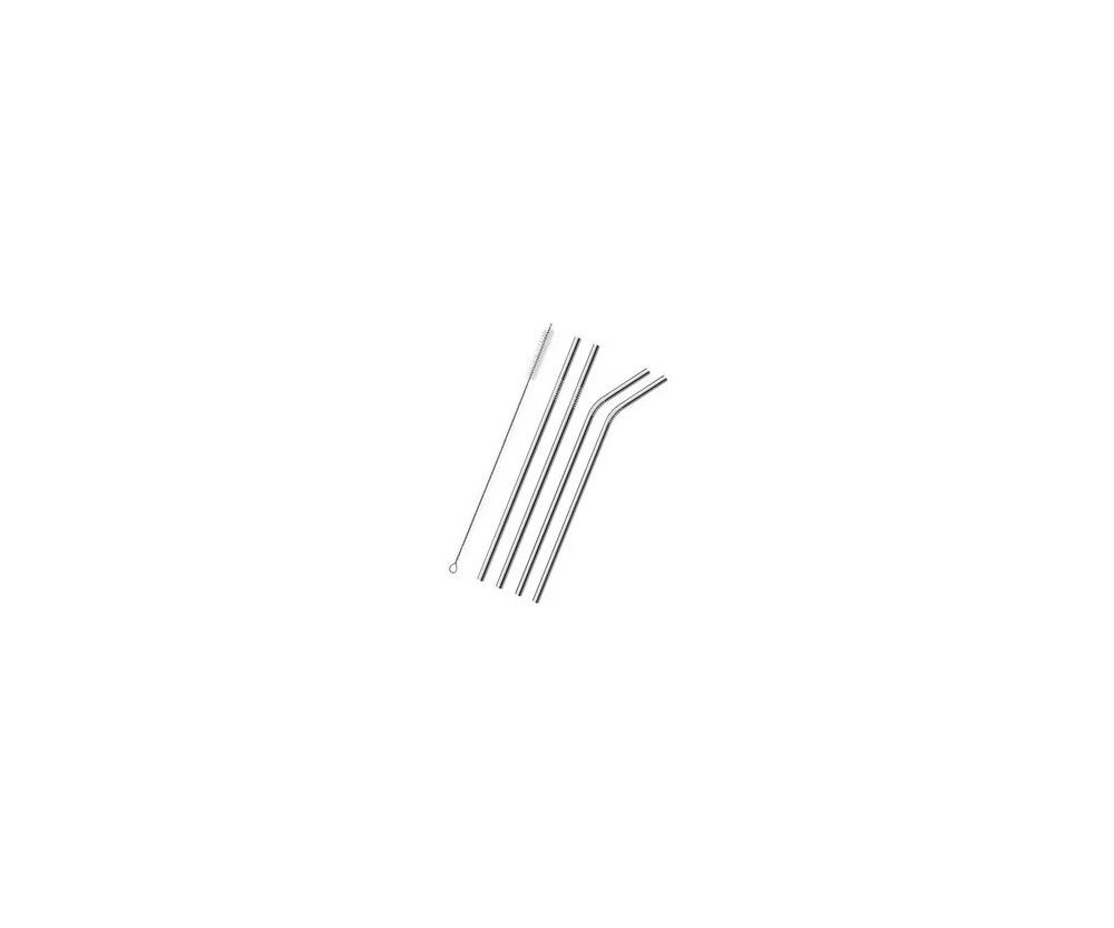 Generic Bent Straw (Silver, Pack of 5)