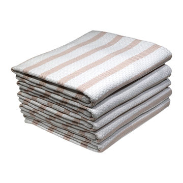Bunty's Kitchen Towel - Design 2053 - 040x075cms - (05 Pc Pack) - Stripes - Rose Dust