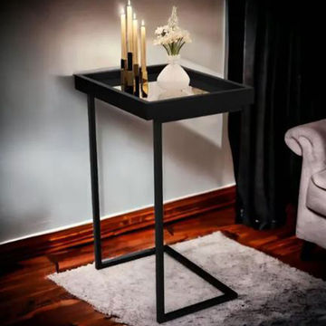 Luxo Moden Sofa Side Table-Black