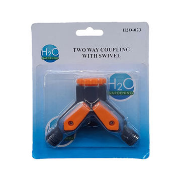 H20 Garden Tap Coupling 2 Way Split Water Flow Swivel