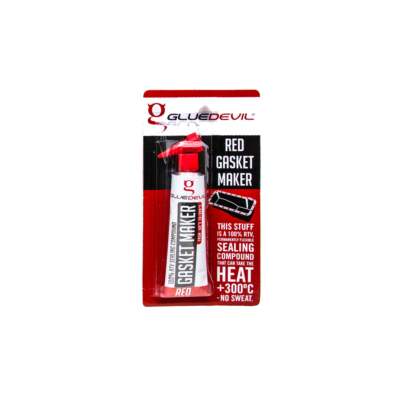 Glue Devil - Silicone - Gasket - Rtv - Red - Tube  - 70ml  - 2 Pack
