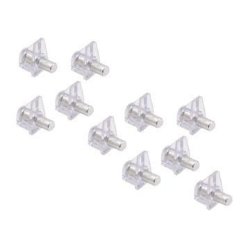 ROCO Prepack Shelf Support Clear With Steel Pin ( 10 Per Pack )