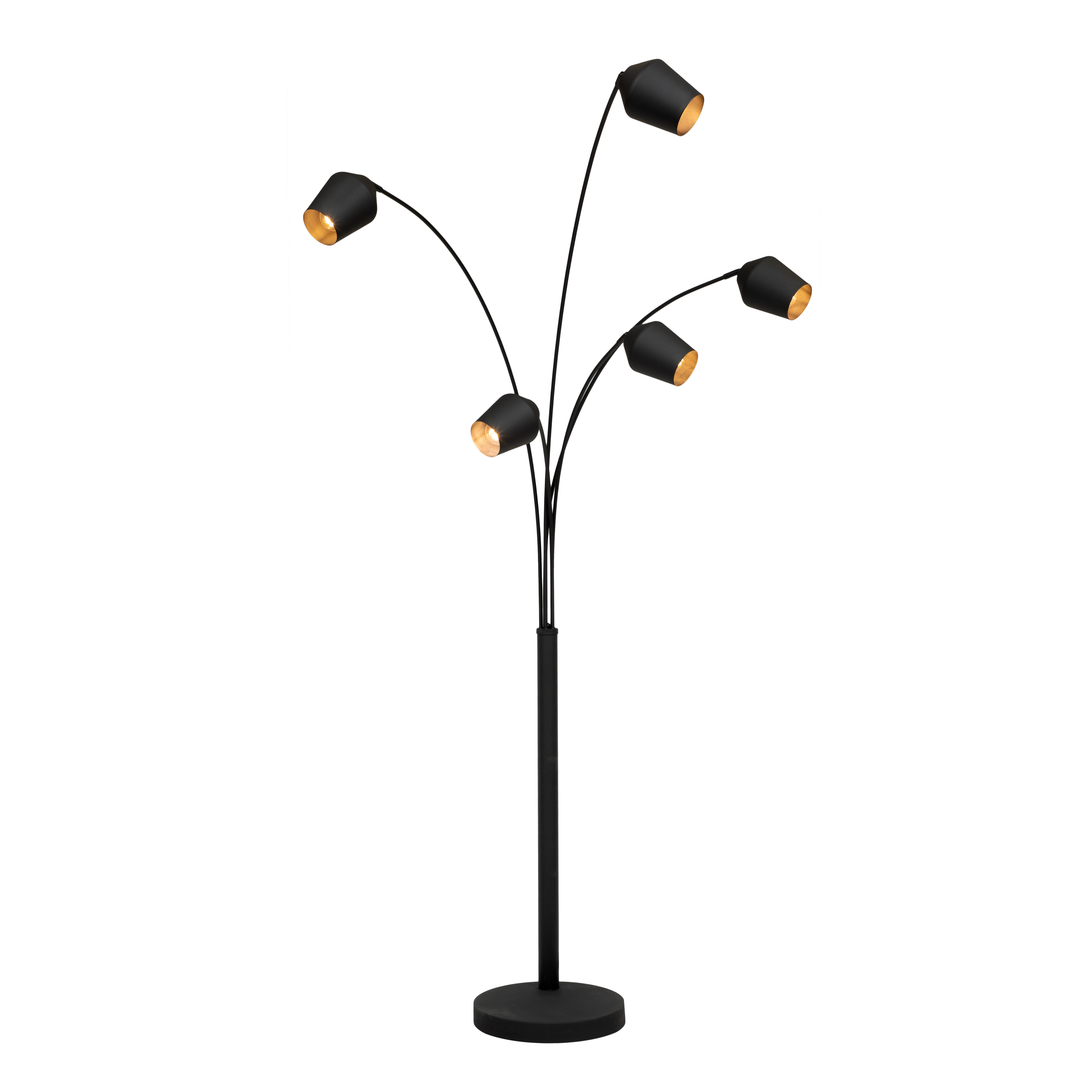 The Lighting Warehouse Floor Lamp Maurice 5lt Black LEROY MERLIN