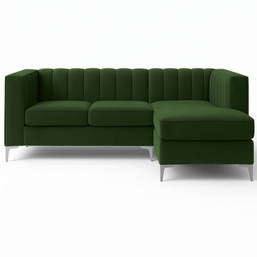Hadleigh Stripe Universal Corner Sofa Green
