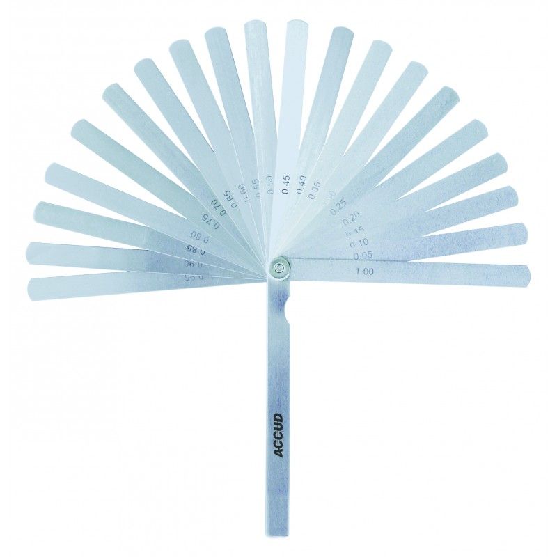 Accud - Long Feeler Gauge Length 150mm 0.05-1.00mm - 3 Pack