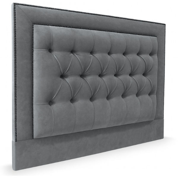 Penny Buttoned Headboard King Shadow