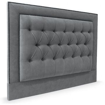 Penny Buttoned Headboard King Shadow