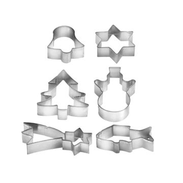 Tescoma Delicia Christmas Shaped Cookie Cutters on Ring 6 Piece Set
