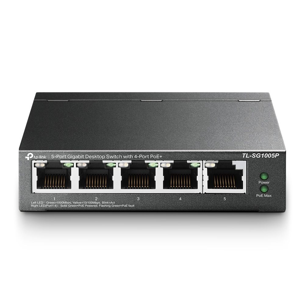Tp-Link Tl-Sg1005P 5-Port Gigabit Desktop Switch With 4-Port Poe