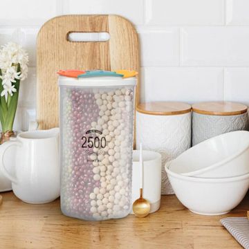 4 Compartment Plastic Cereal Dispenser Jar