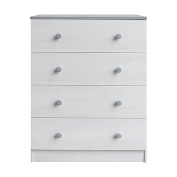 Loft Chest of Drawers White and Grey 450 x 800 x 1060 mm