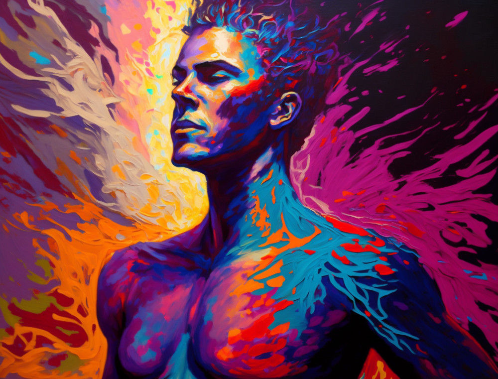 Canvas Wall Art - Transcendence Acrylic Painting - B1372 - [120 x 80 cm]