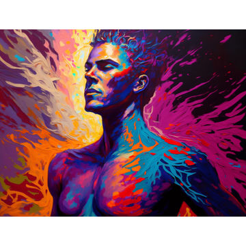 Canvas Wall Art - Transcendence Acrylic Painting - B1372 - [120 x 80 cm]