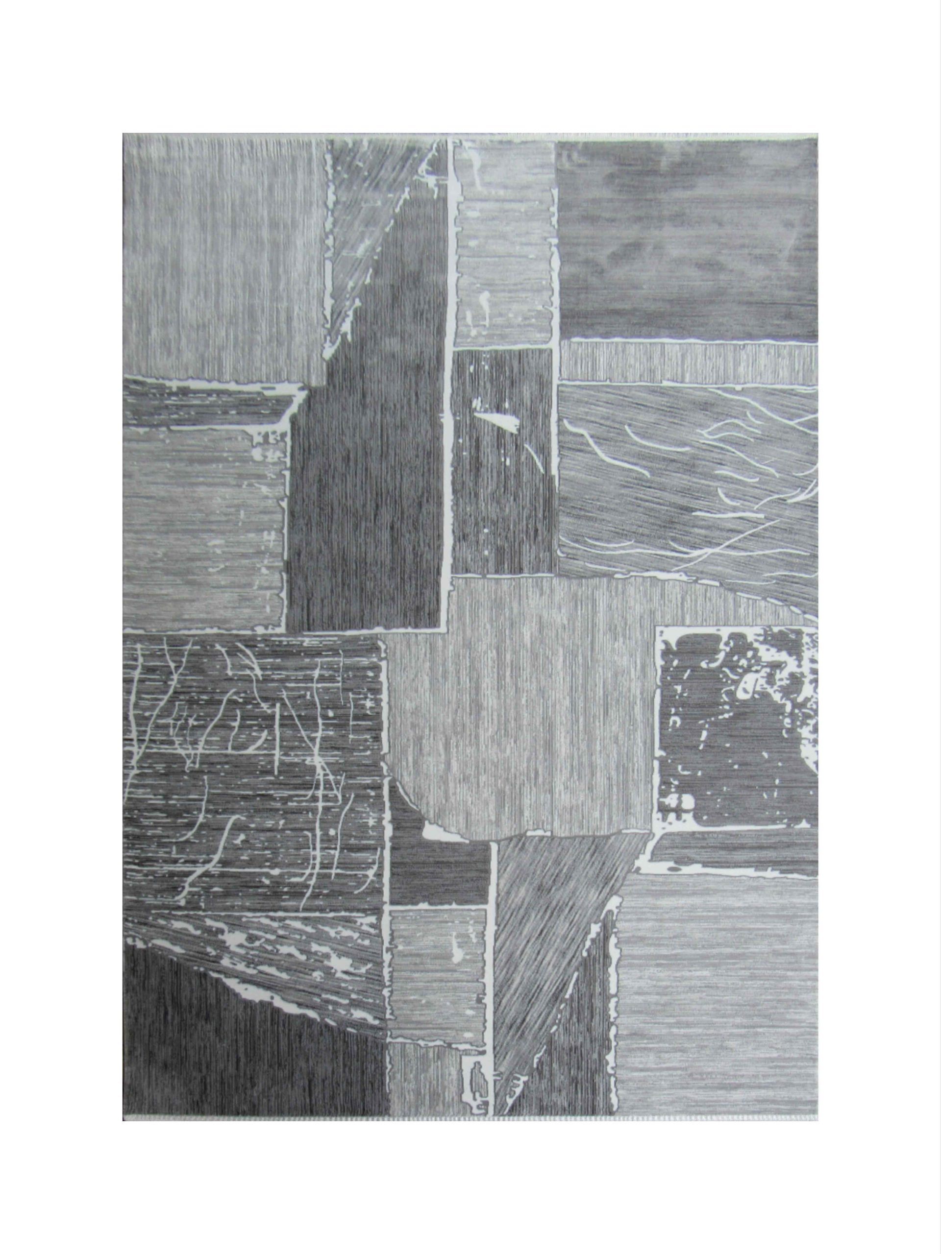 BK Carpets & Rugs -  Modern Contemporary  Area Rug –  2m x 2,9m - Grey & White