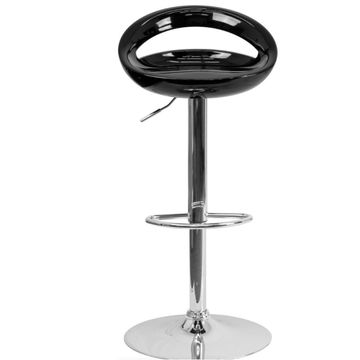 Cut Out Bar Stool Glossy - Black