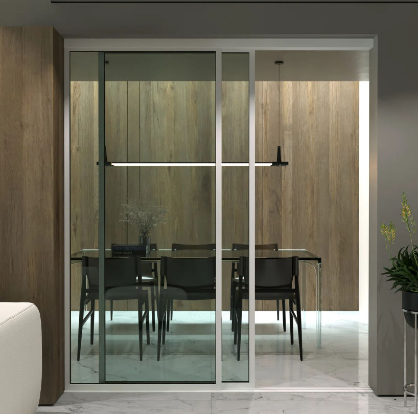 GreenLine Interiors Aluminium 1 Panel Sliding Door White W2700 x H210mm